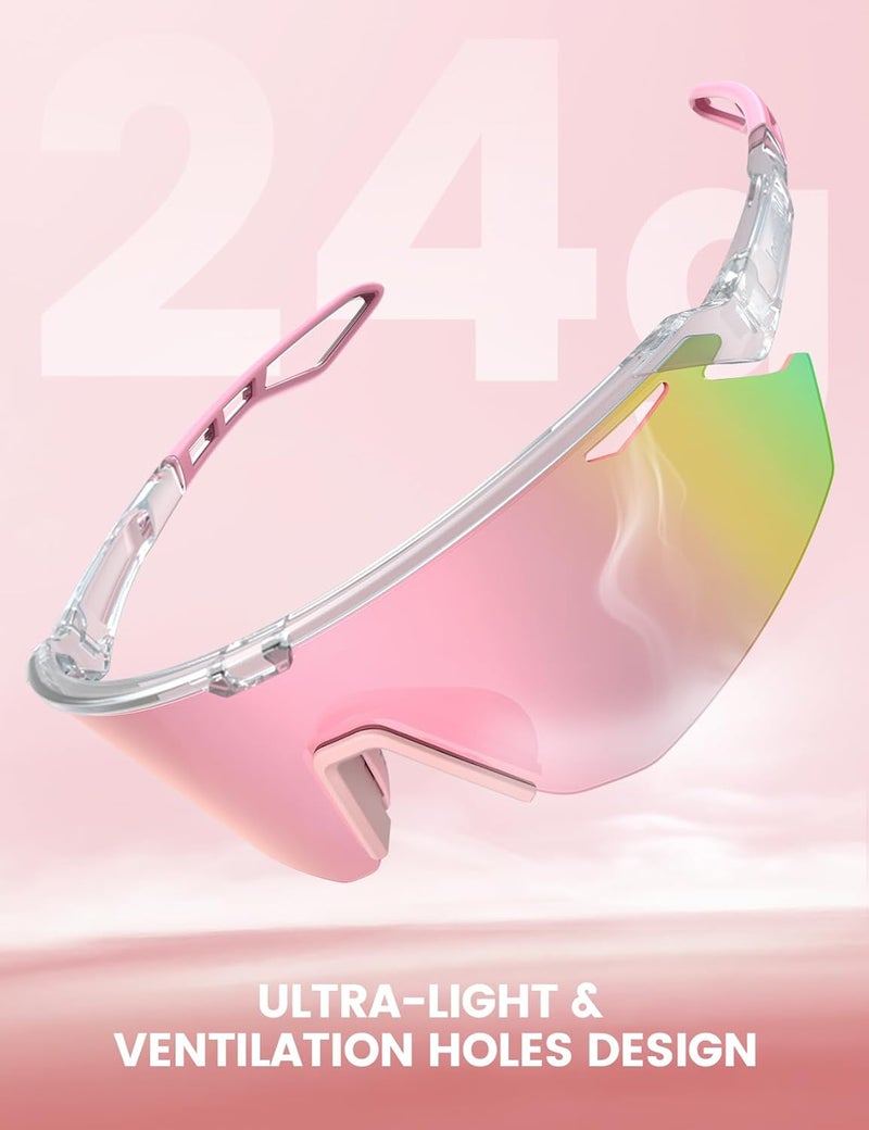 Lamicall 24g Polarized Sports Sunglasses for Men Women - UV400 Protection Sun Glasses for Running Cycling Baseball Fishing - Image 3